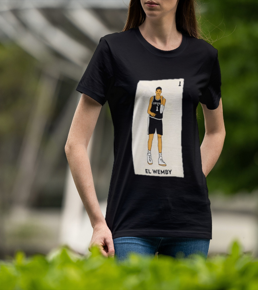El Wemby Victor Wembanyama San Antonio Spurs Basketball 1 NBA Card T-Shirt