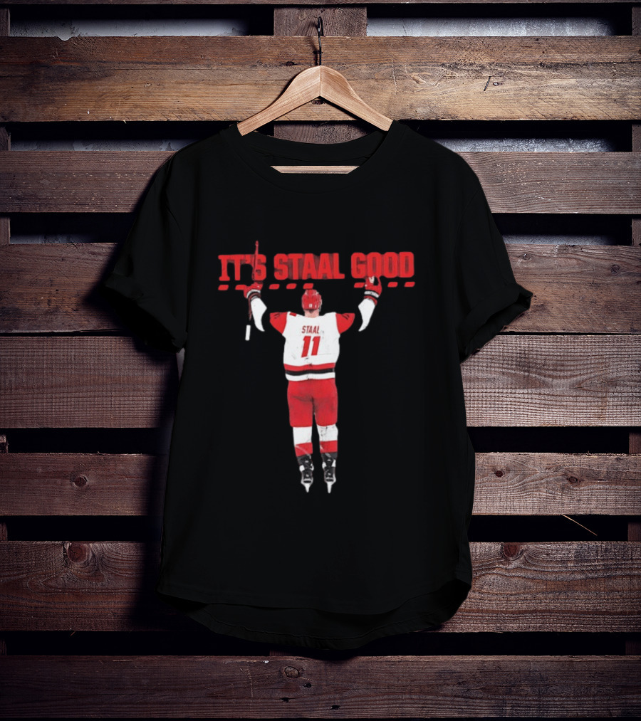 Jordan Staal Carolina Hurricanes It's Staal Good 11 Hockey Celebration T-Shirt
