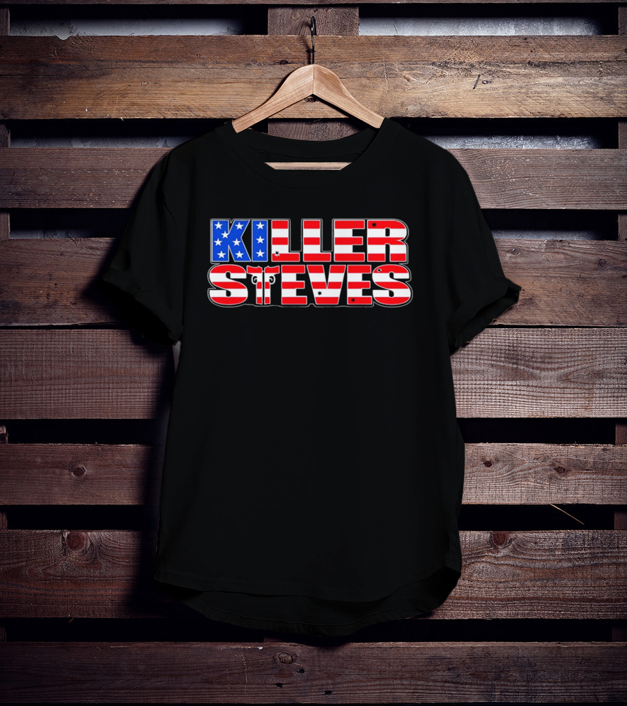 Killer Steves American Flag Stars And Stripes T-Shirt