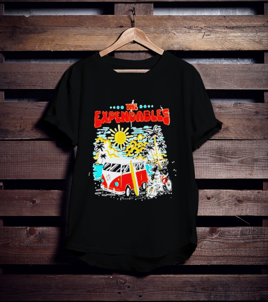 The Expendables Santa Cruz California Surf Van Beach Scene T-Shirt