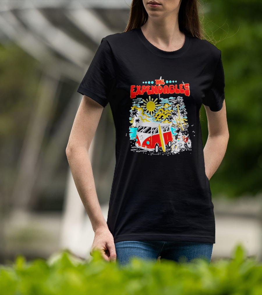 The Expendables Santa Cruz California Surf Van Beach Scene T-Shirt