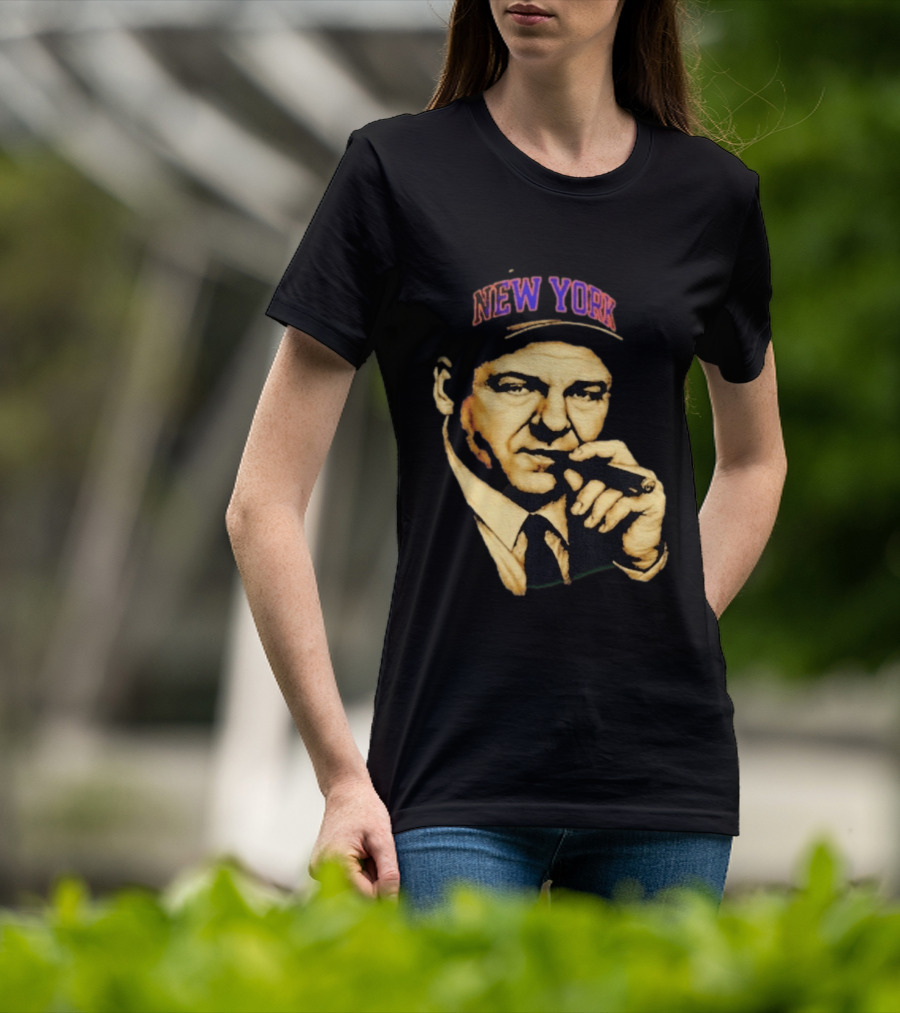 Tony Soprano Cigar New York Knicks Basketball Iconic Fusion T-Shirt