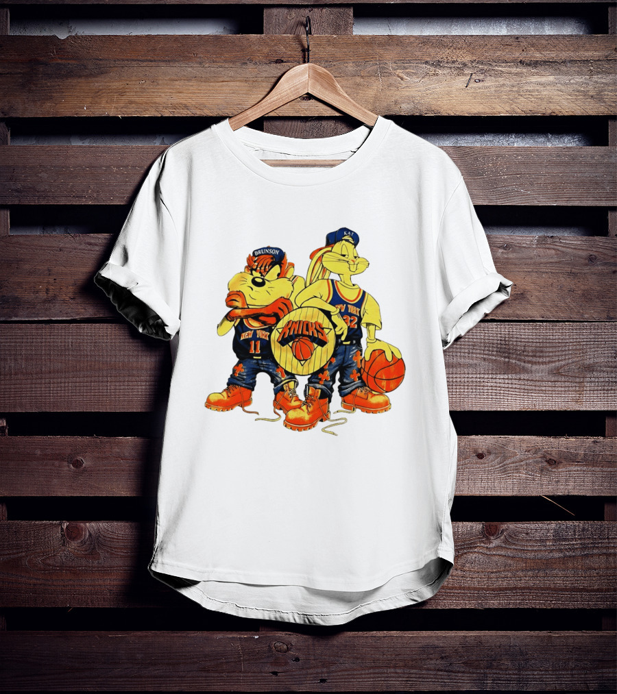 New York Knicks Bugs Bunny Taz NBA Finals Players Madison Square Garden T-Shirt
