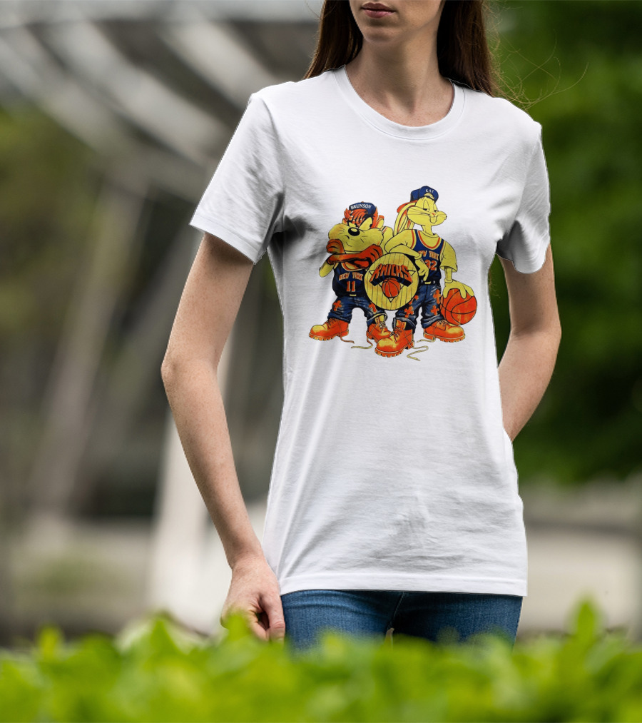 New York Knicks Bugs Bunny Taz NBA Finals Players Madison Square Garden T-Shirt