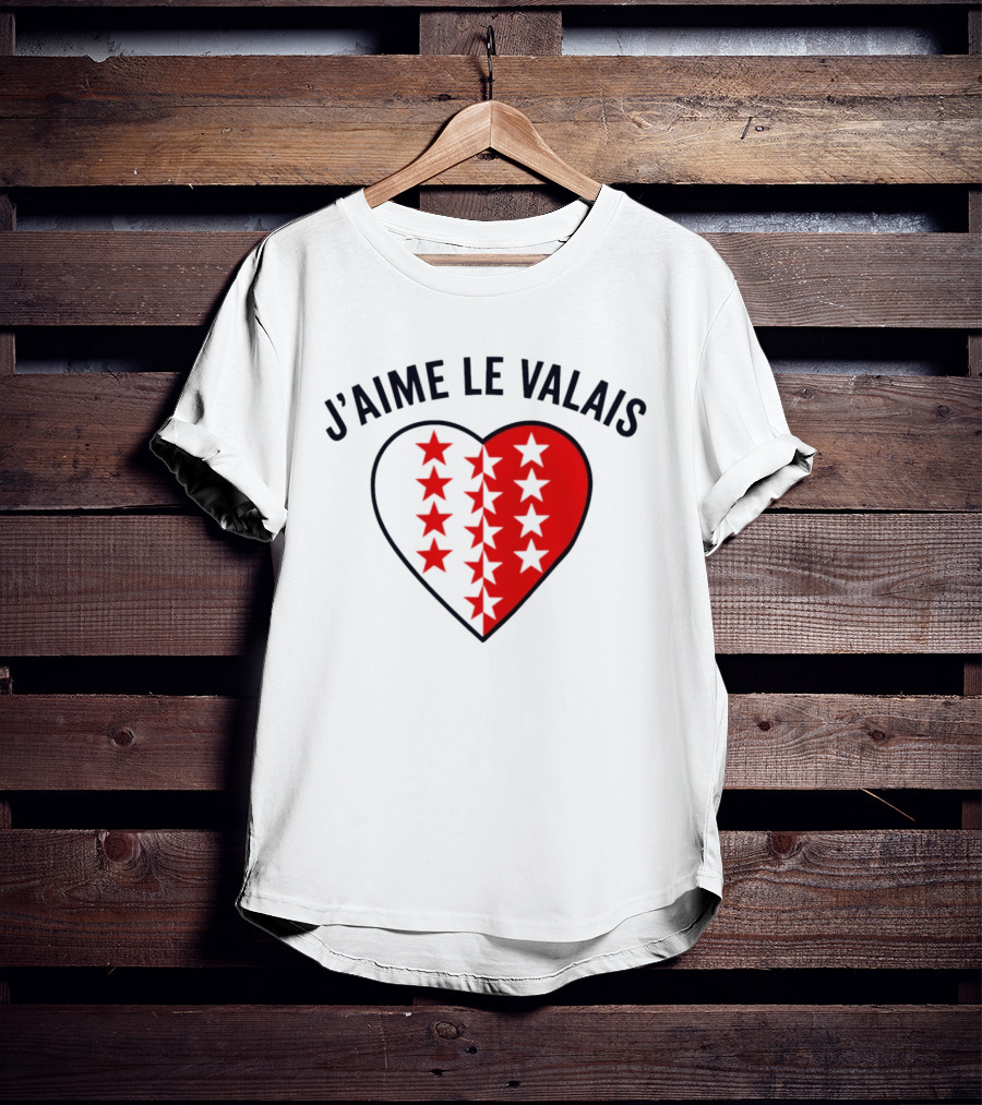 J'aime Le Valais Heart Stars T-Shirt