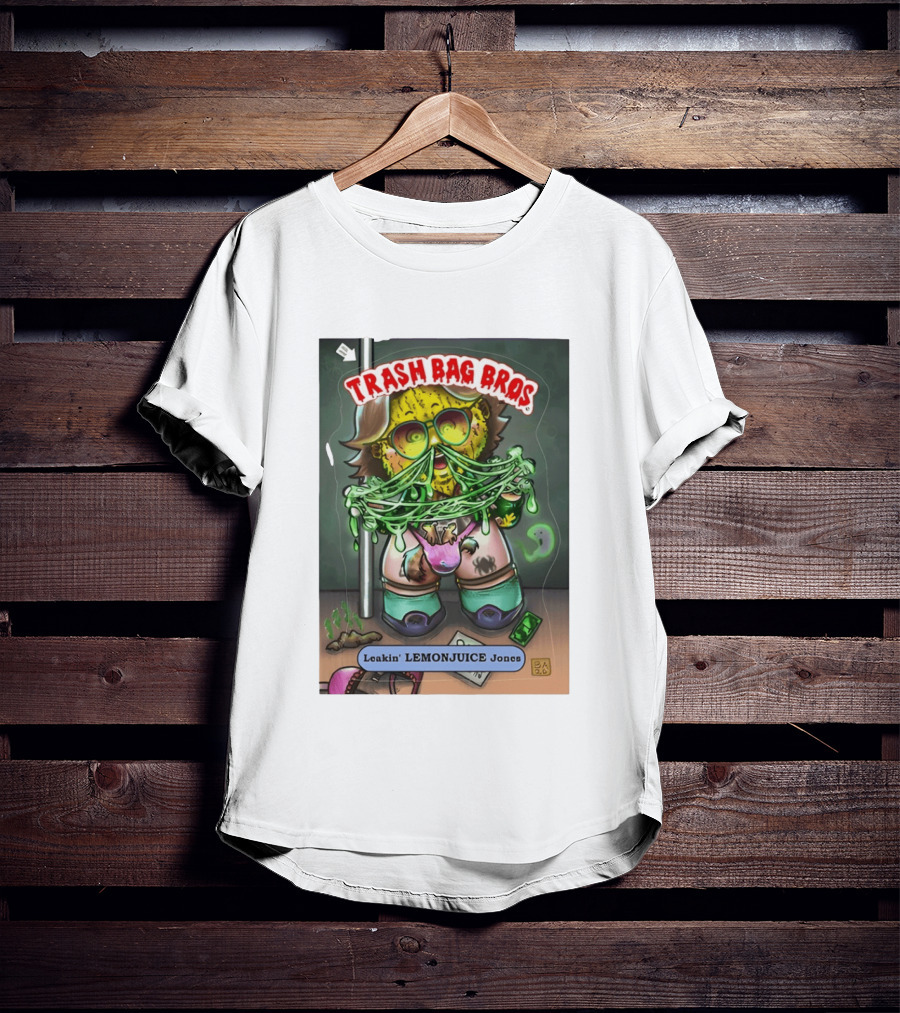 Trash Bag Bros Leakin Lemonjuice Jones Retro Style Comic T-Shirt