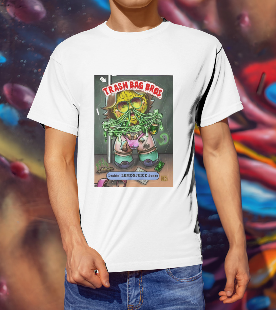 Trash Bag Bros Leakin Lemonjuice Jones Retro Style Comic T-Shirt