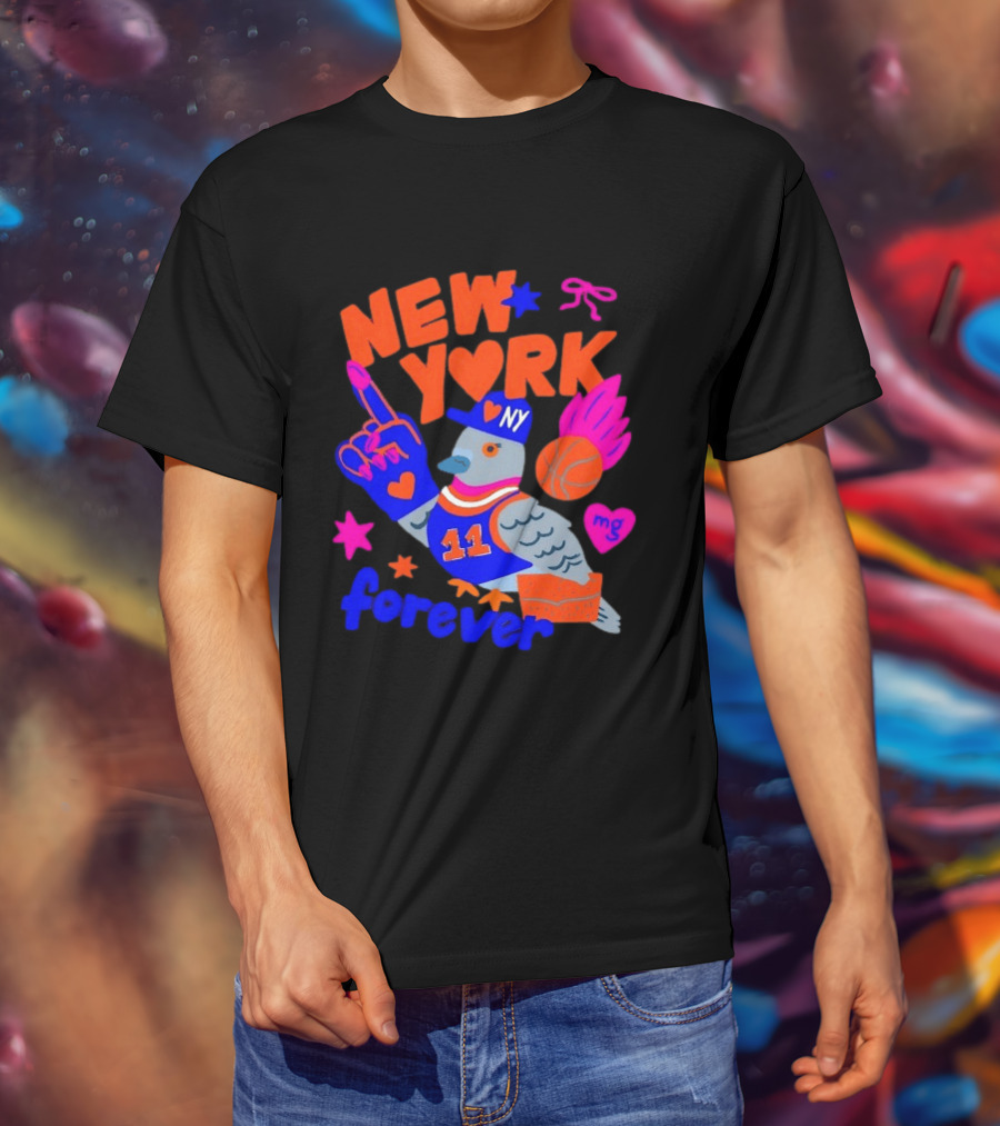 New York Knicks Jalen Brunson Pigeon Love Forever T-Shirt