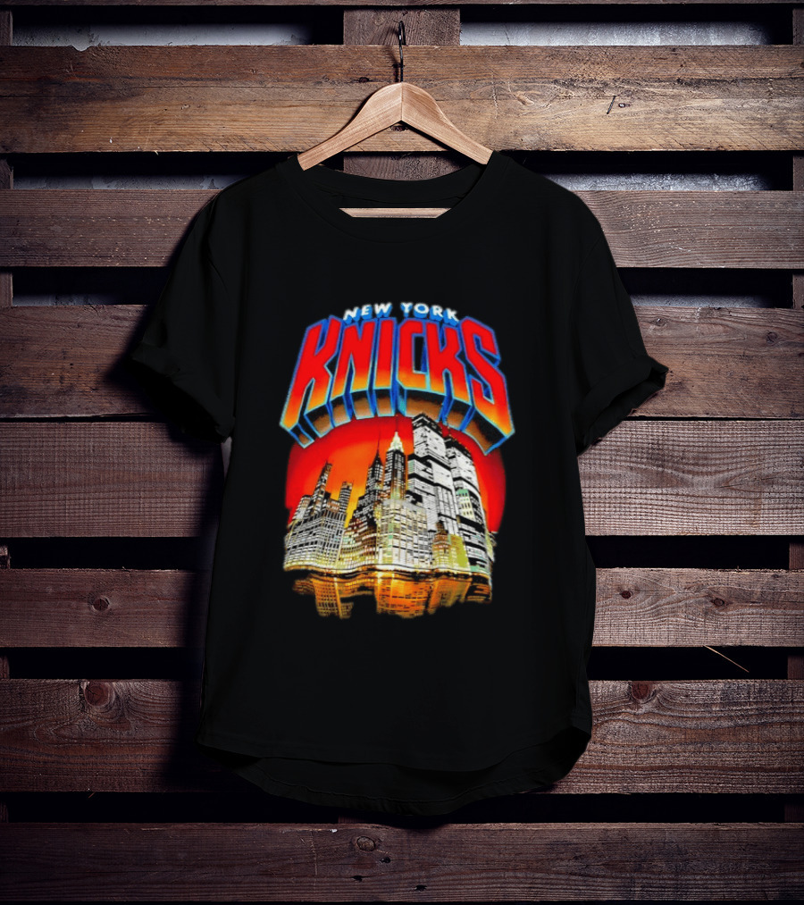 New York Knicks City Skyline Nightscape T-Shirt