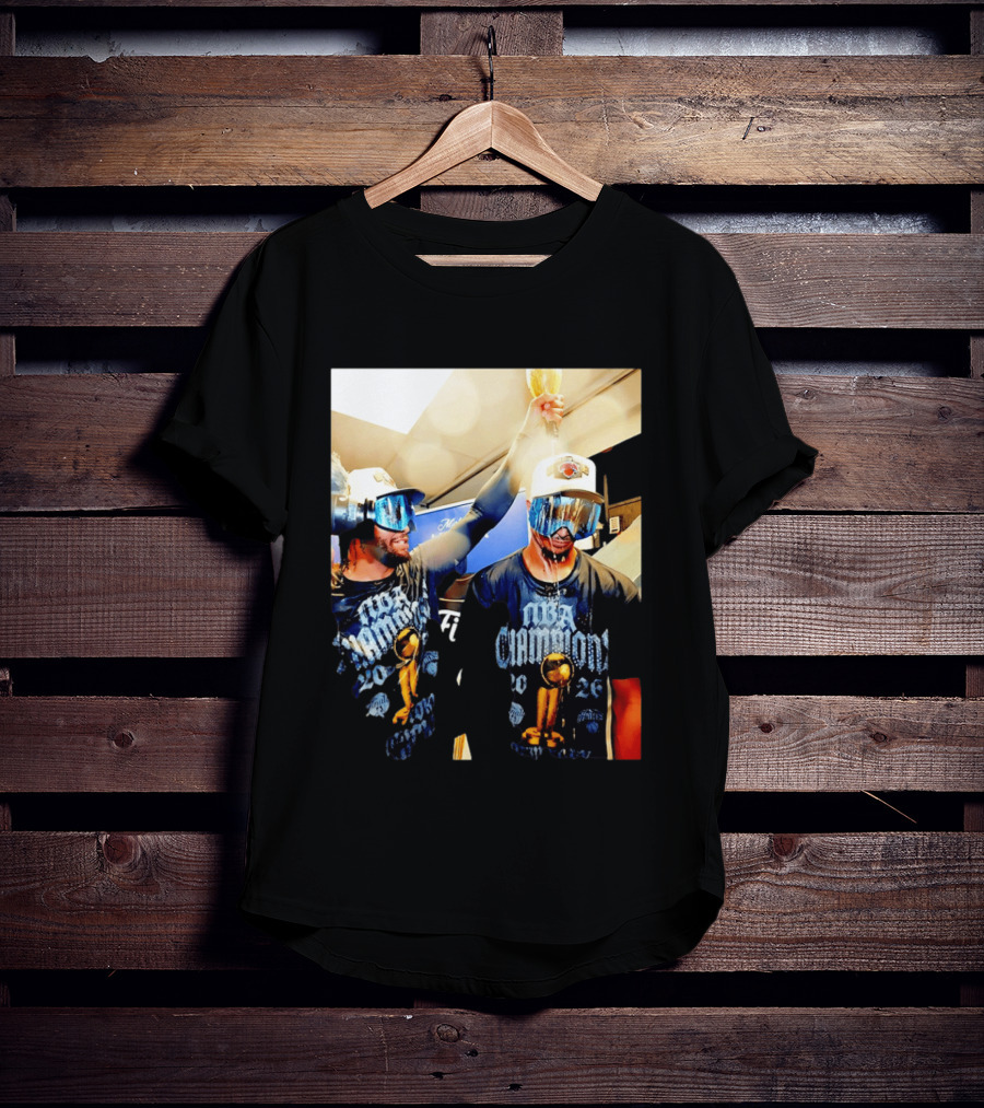 NBA Champions Celebration Jalen Brunson Josh Hart 2026 T-Shirt