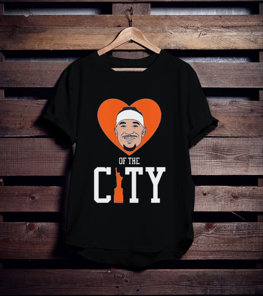 Josh Hart New York Knicks Heart Statue Of Liberty City T-Shirt
