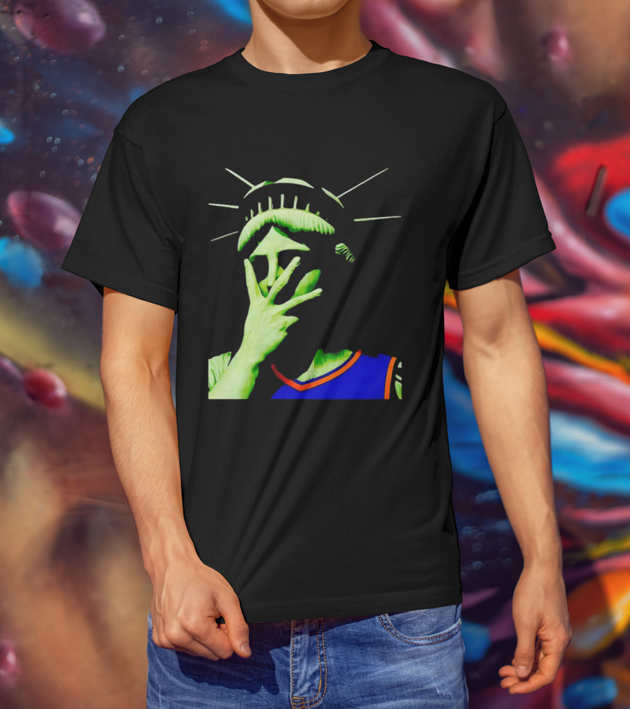 Statue Of Liberty New York Knicks Jersey Facepalm T-Shirt