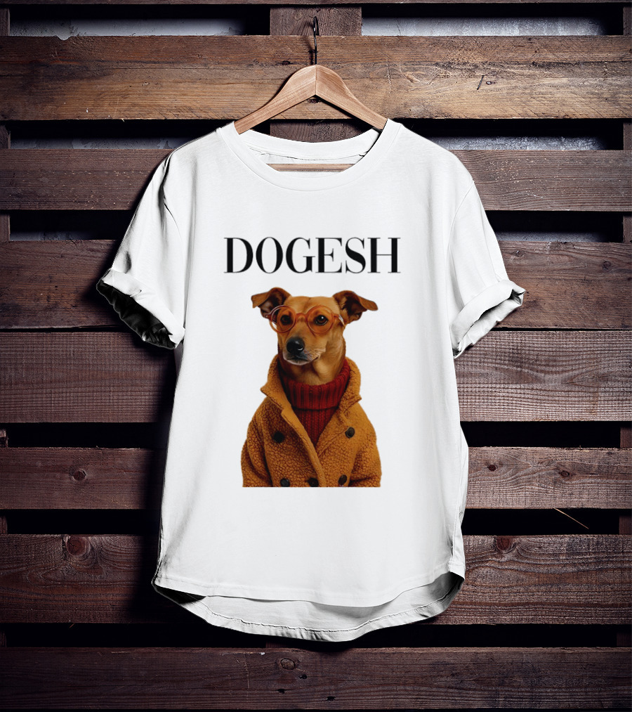 Dogesh Dapper Greyhound In Glasses And Coat T-Shirt