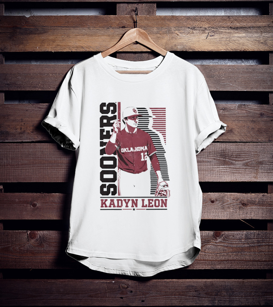 Oklahoma Sooners Kadyn Leon Baseball Player T-Shirt