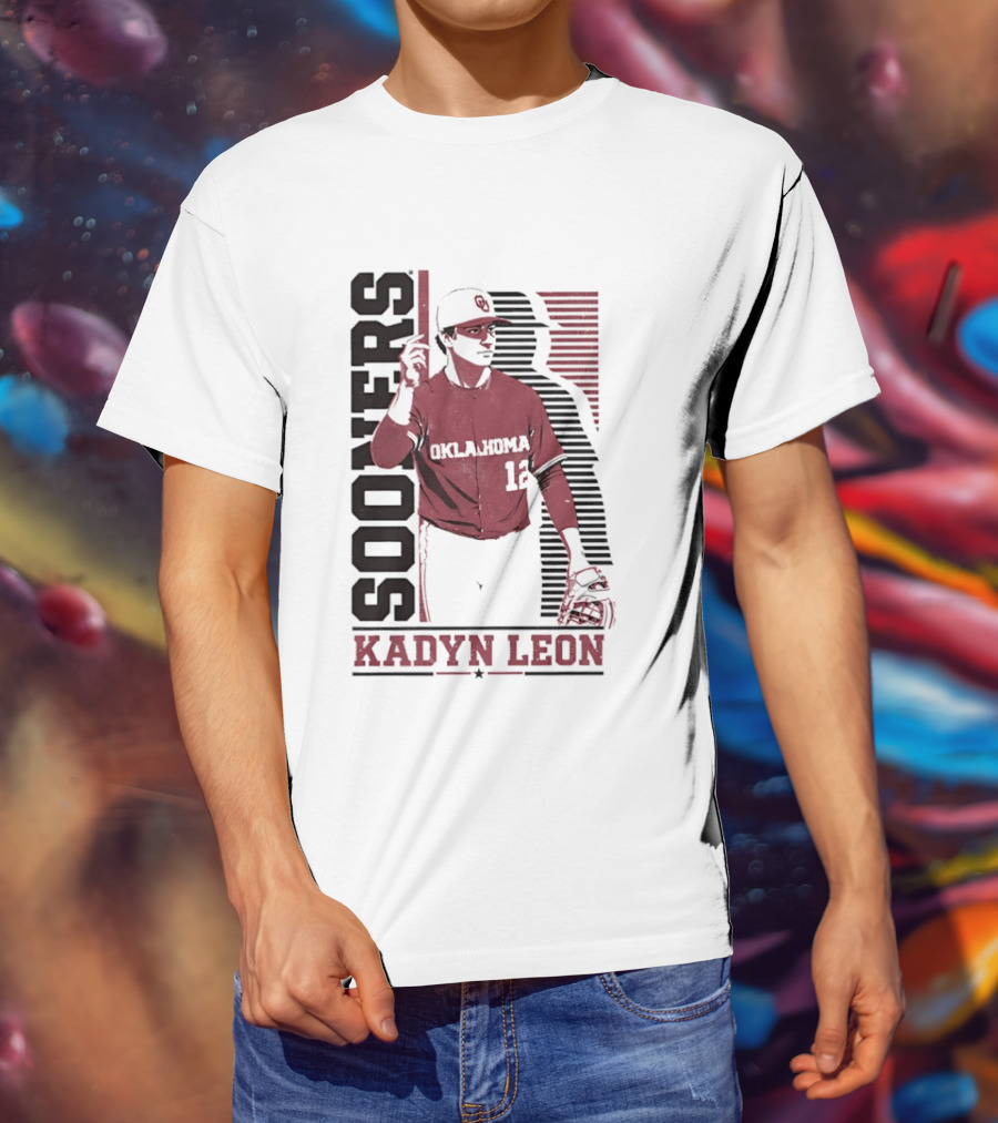 Oklahoma Sooners Kadyn Leon Baseball Player T-Shirt