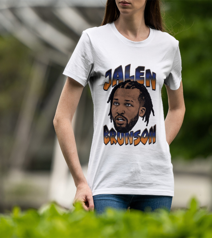 Jalen Brunson New York Knicks Player Big Face T-Shirt
