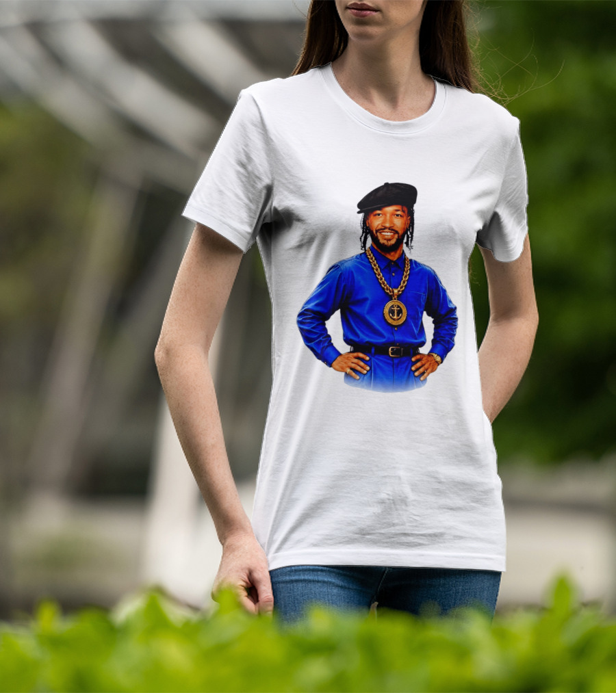 Jalen Brunson NY Knicks Always Business Never Personal Anchor Chain Beret Outfit T-Shirt