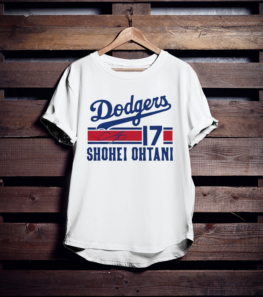 Dodgers Shohei Ohtani 17 Signature Number T-Shirt