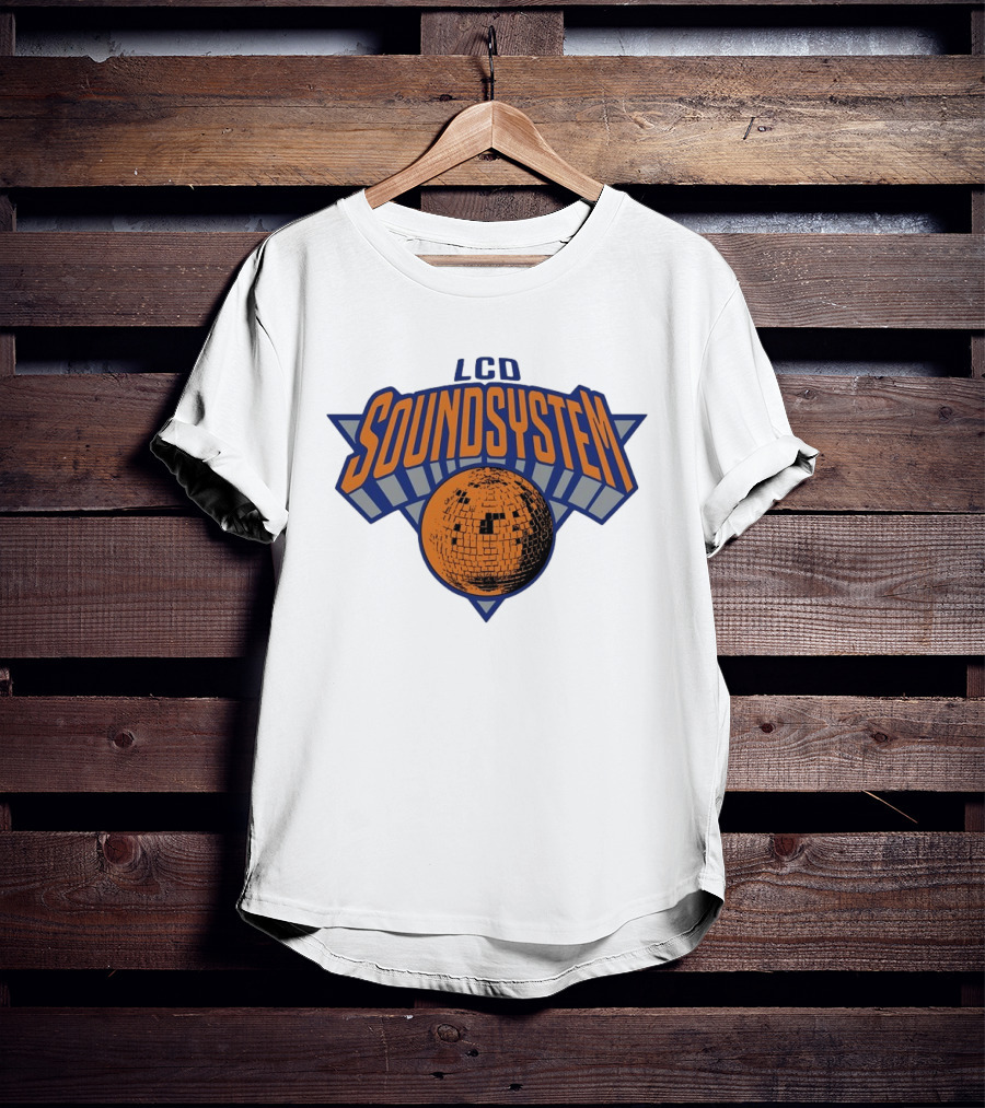 LCD Soundsystem Basketball Inspired New York Knicks Disco Ball T-Shirt