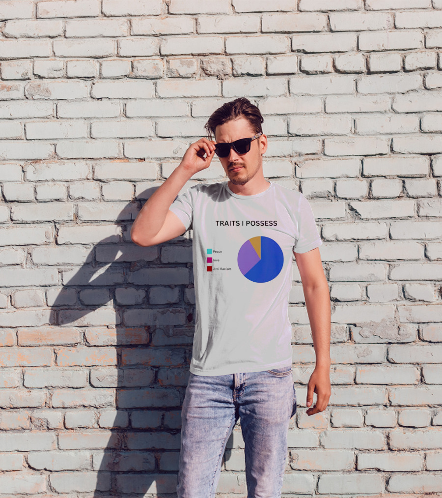 TRAITS I POSSESS Peace Love Anti Racism Chart T-Shirt