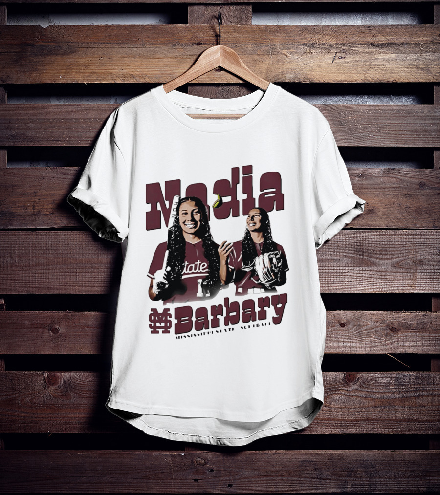 Mississippi State Nadia Barbary Bulldogs Baseball T-Shirt