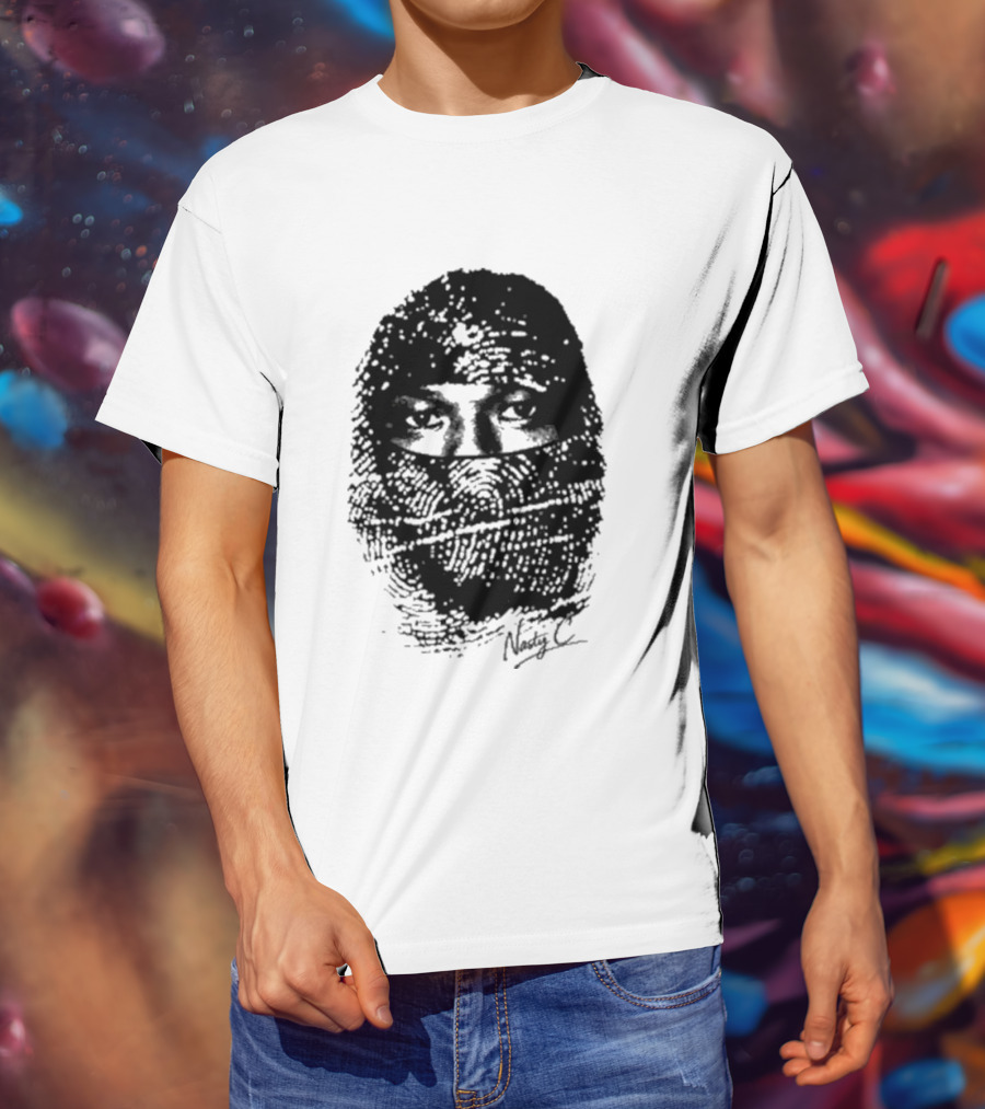 Nasty C Fingerprint Face Oversized Signature T-Shirt