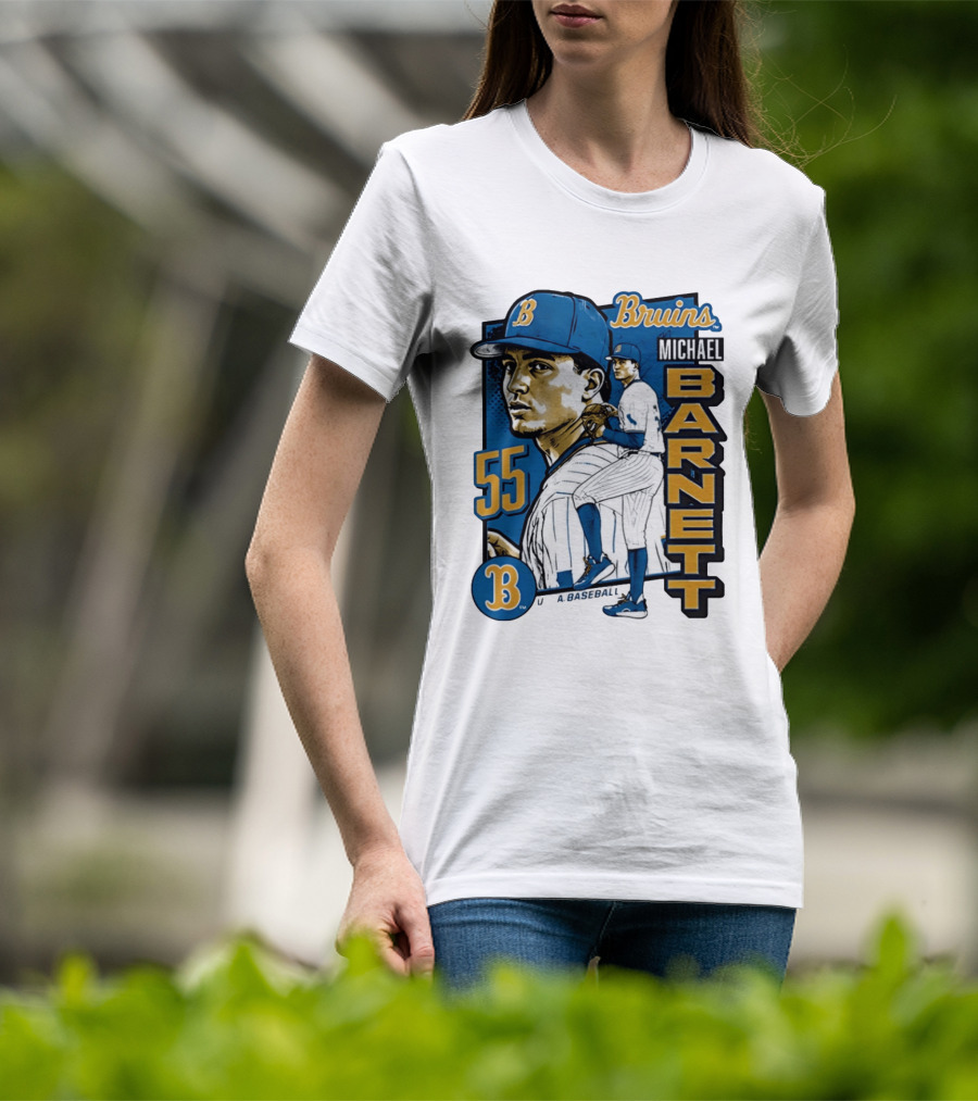 UCLA Bruins Michael Barnett 55 Baseball Pitcher T-Shirt