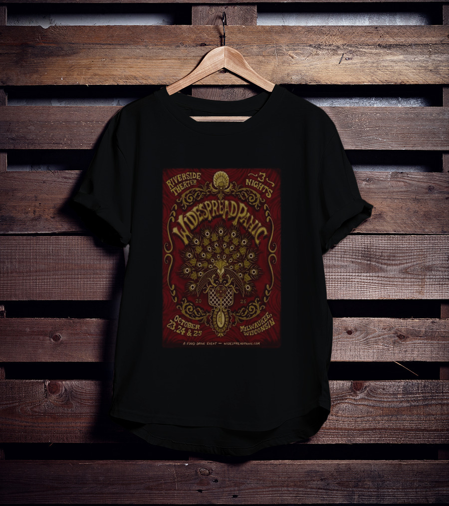 Riverside Theater Widespread Panic Milwaukee Wisconsin October 23 24 25 2026 3 Nights T-Shirt