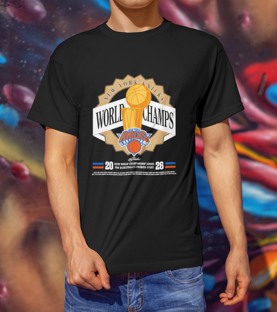 New York Knicks World Champs 2026 NBA Pro Basketball Event T-Shirt