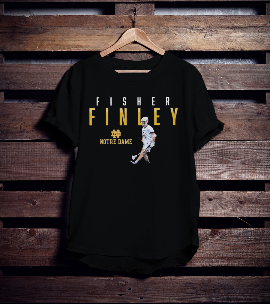 Notre Dame Lacrosse Fisher Finley Player Action T-Shirt