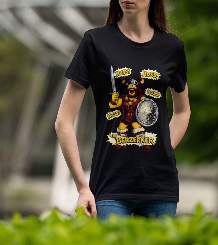 The Berzerker Huss Warrior Viking Berserker With Sword And Shield T-Shirt