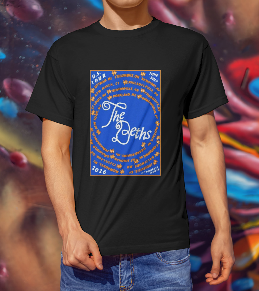 The Beths US Tour 2026 Cities June July With Squirrel Flower T-Shirt
