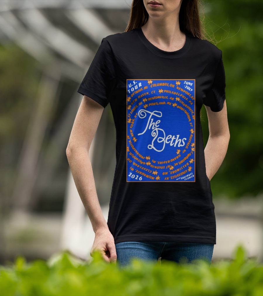 The Beths US Tour 2026 Cities June July With Squirrel Flower T-Shirt