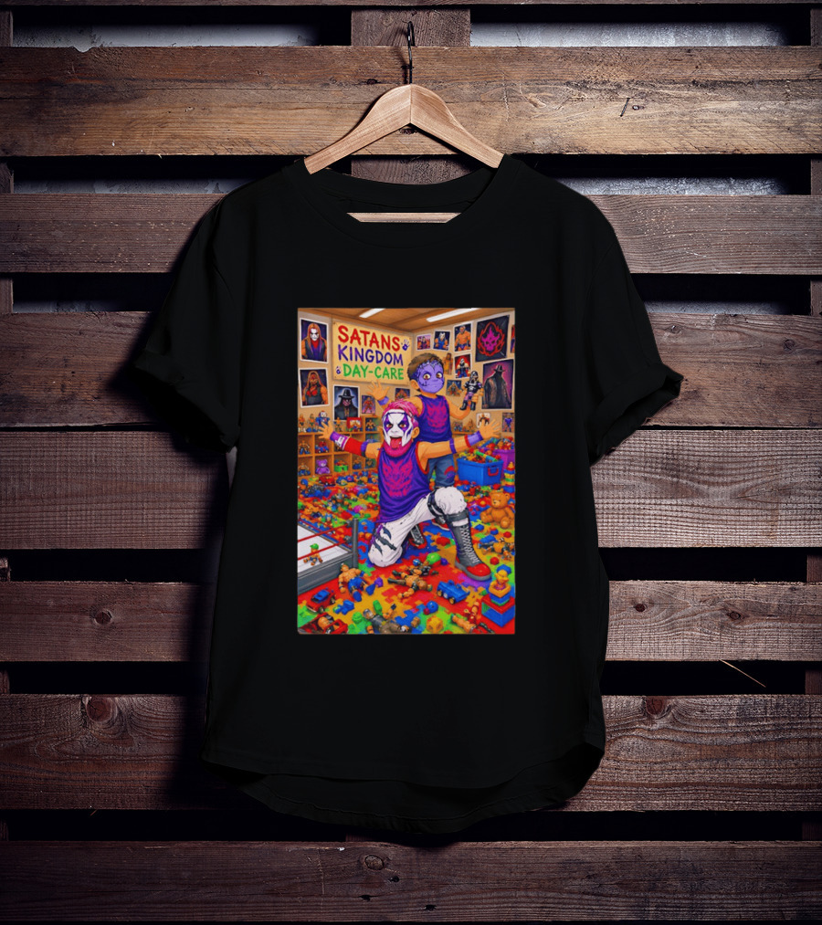 Satan's Kingdom Day Care Kids Cartoon Toys Chaos T-Shirt