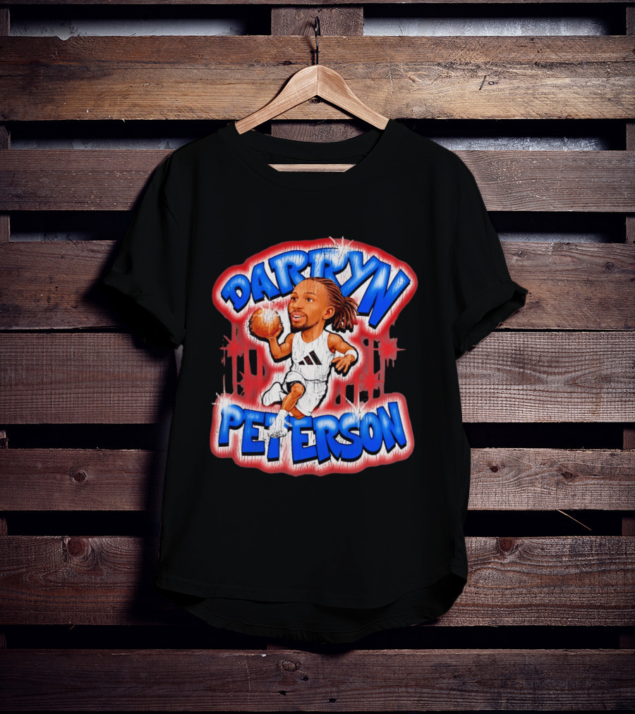 Darryn Peterson Kansas Jayhawks Basketball Caricature T-Shirt