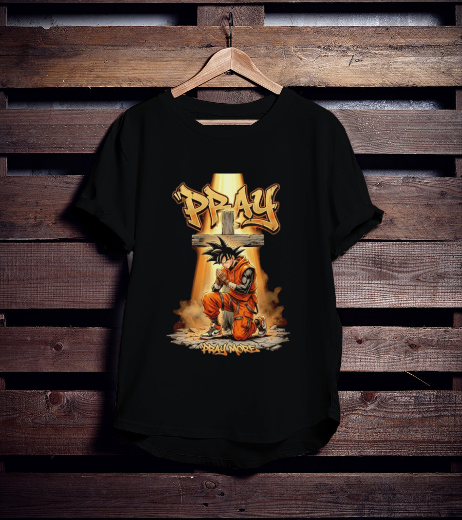 Pray More Jesus Son Goku Dragon Ball T-Shirt