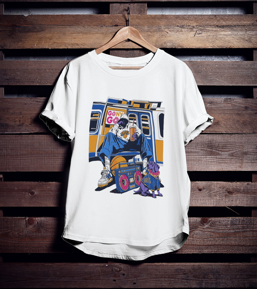 Knicks New York Subway GoNY Go Donut Streetwear Basketball T-Shirt