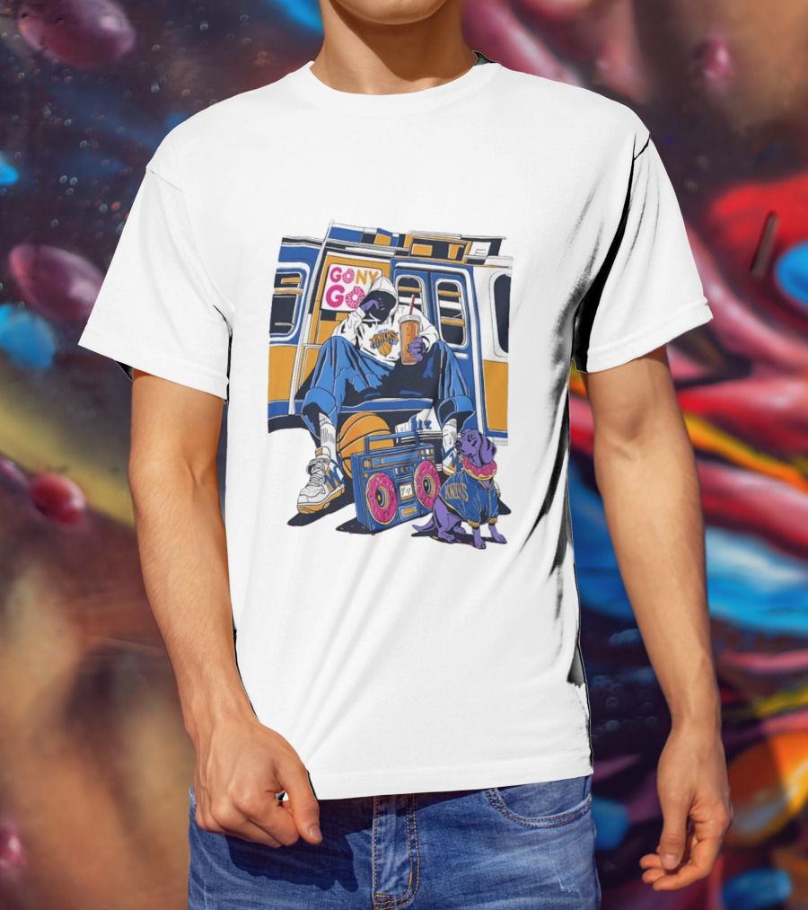 Knicks New York Subway GoNY Go Donut Streetwear Basketball T-Shirt