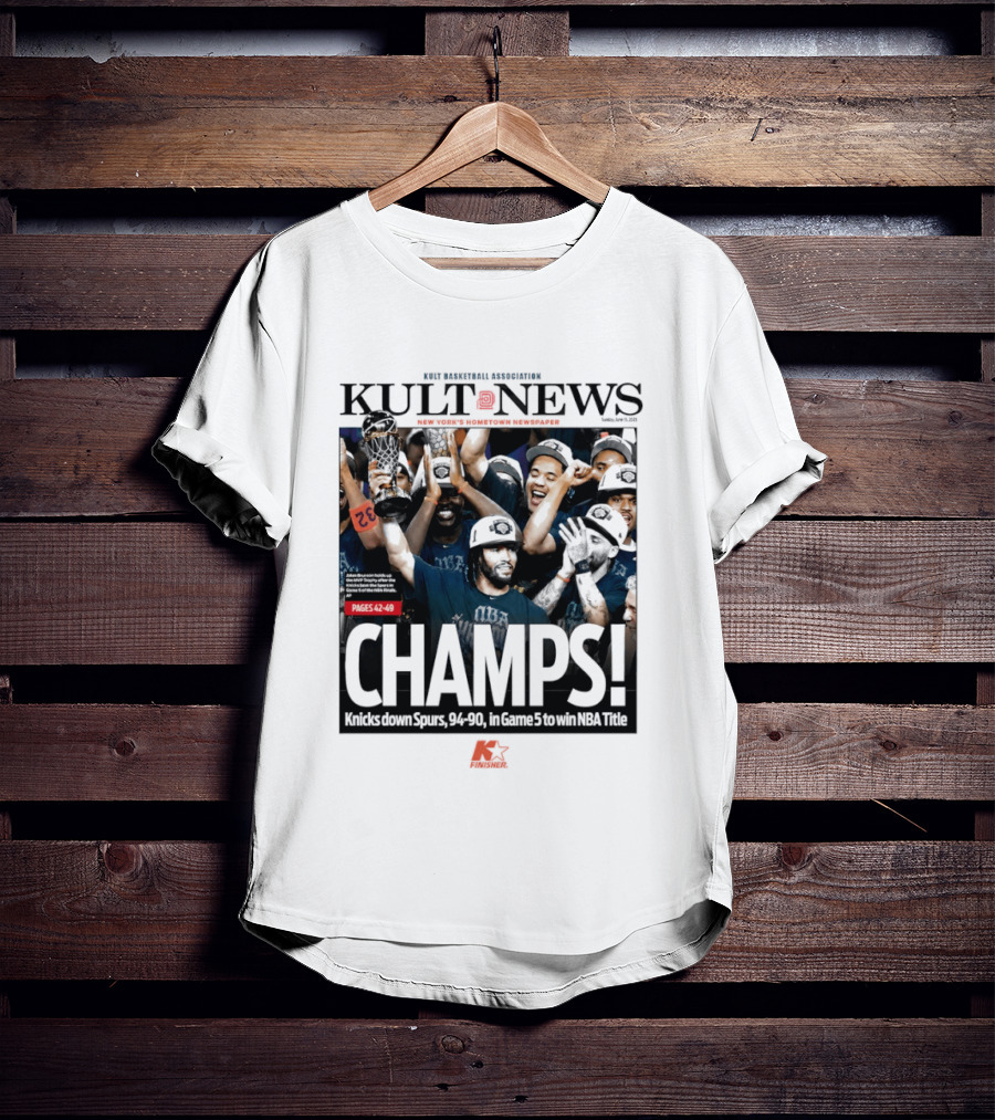 KULT NEWS NBA Champs New York Knicks Jalen Brunson Spurs Down 94 90 Game 5 Title T-Shirt