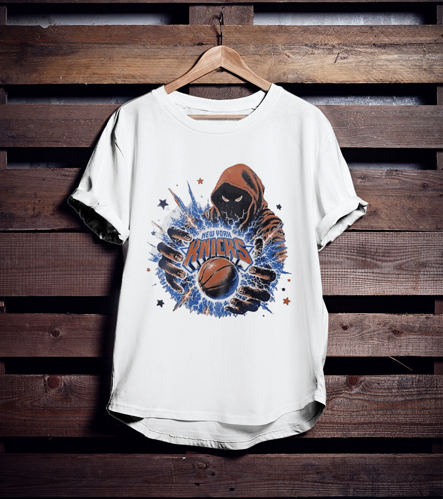 New York Knicks Dark Wizard Basketball Power T-Shirt