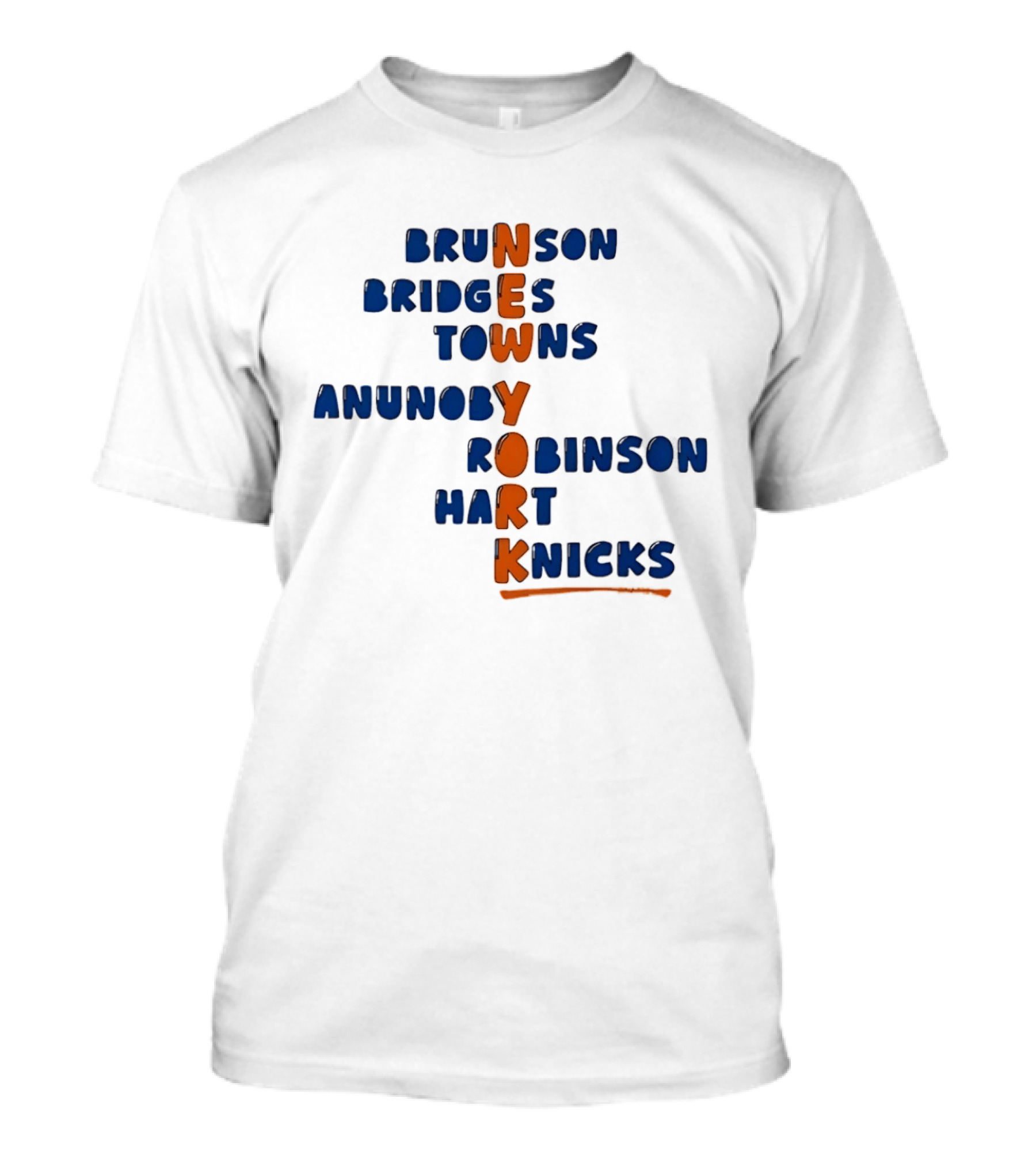 Brunson New York Bridges Towns Anunoby Robinson Hart Knicks T-Shirt