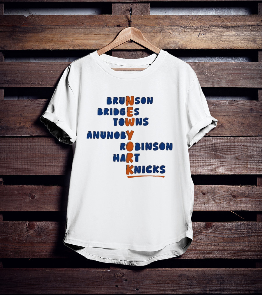 Brunson New York Bridges Towns Anunoby Robinson Hart Knicks T-Shirt