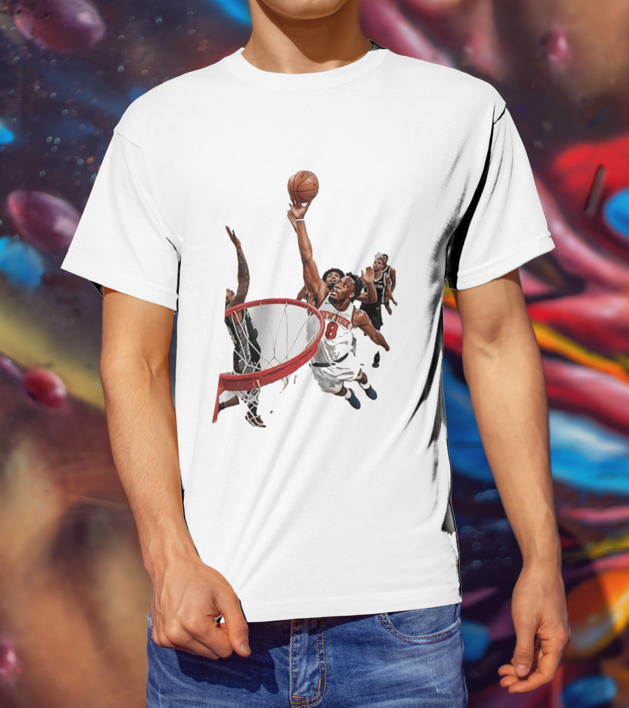Obi Toppin New York Knicks NBA Layup Action T-Shirt