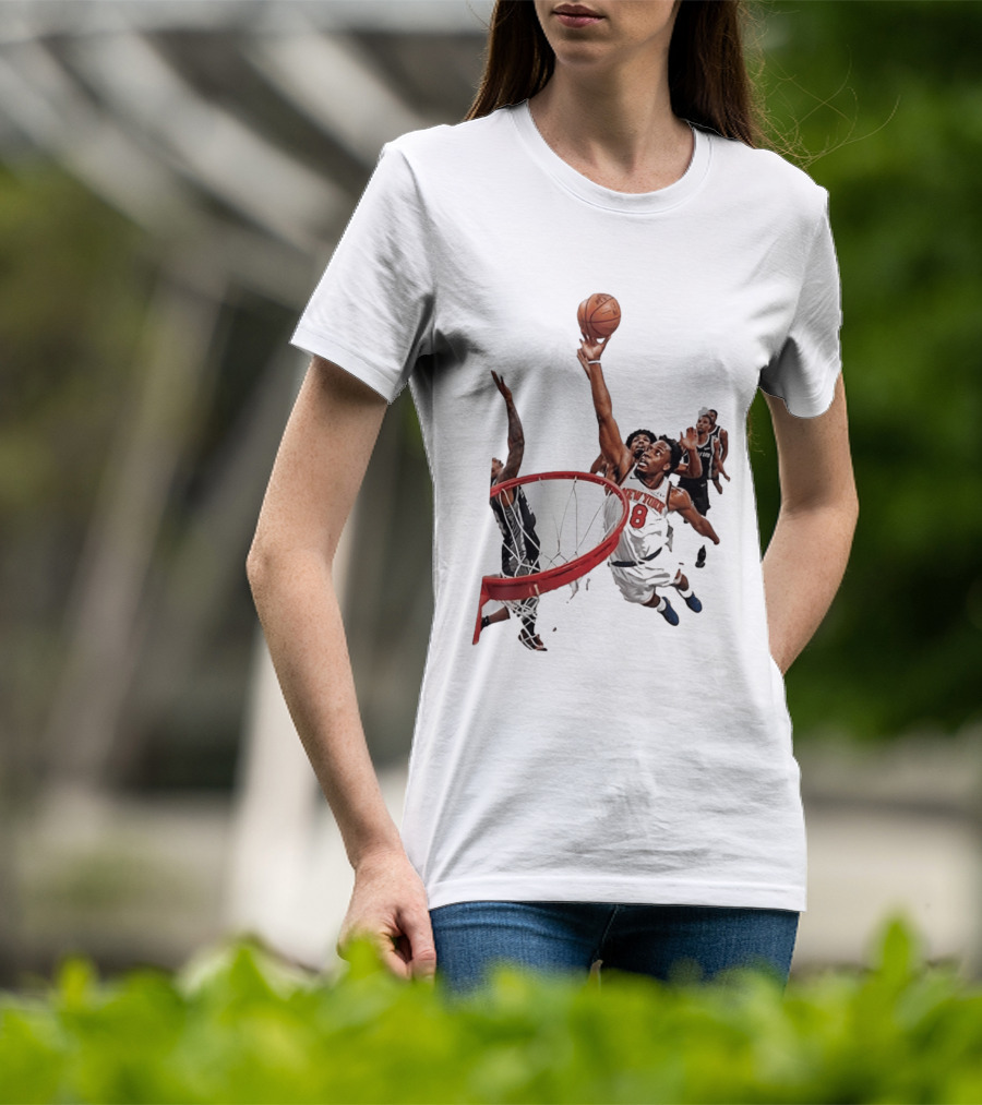 Obi Toppin New York Knicks NBA Layup Action T-Shirt