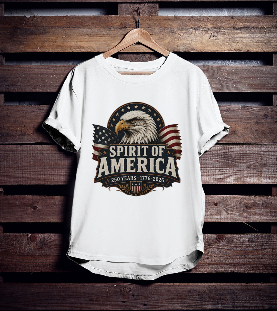 Spirit Of America Bald Eagle 250 Years 1776 2026 T-Shirt