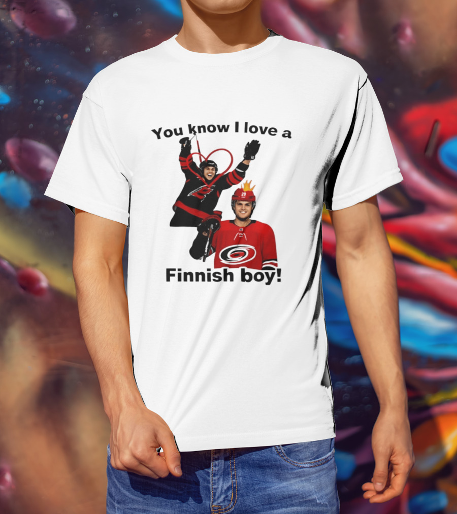You Know I Love A Finnish Boy Carolina Hurricanes Celebration Fan Favorite T-Shirt