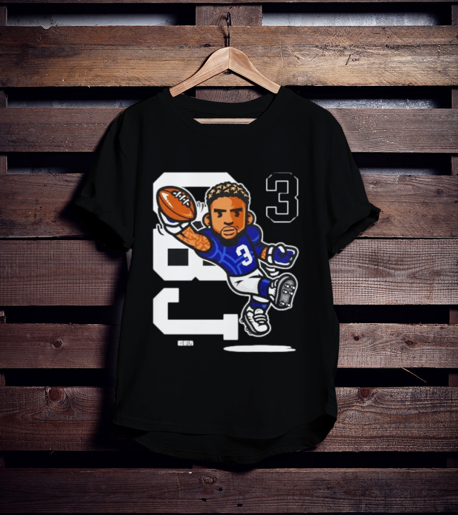 Odell Beckham Jr. 3 New York Giants Character Catch T-Shirt