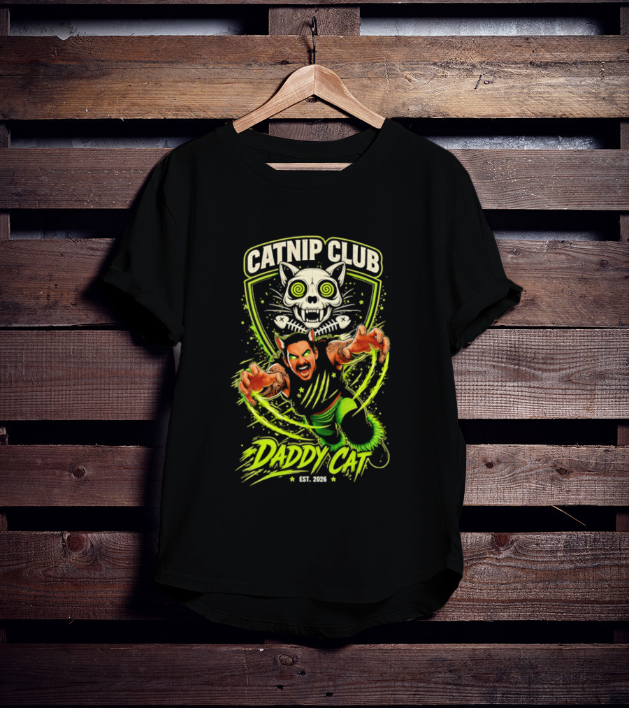 Catnip Club Daddy Cat Wrestling Est 2020 T-Shirt