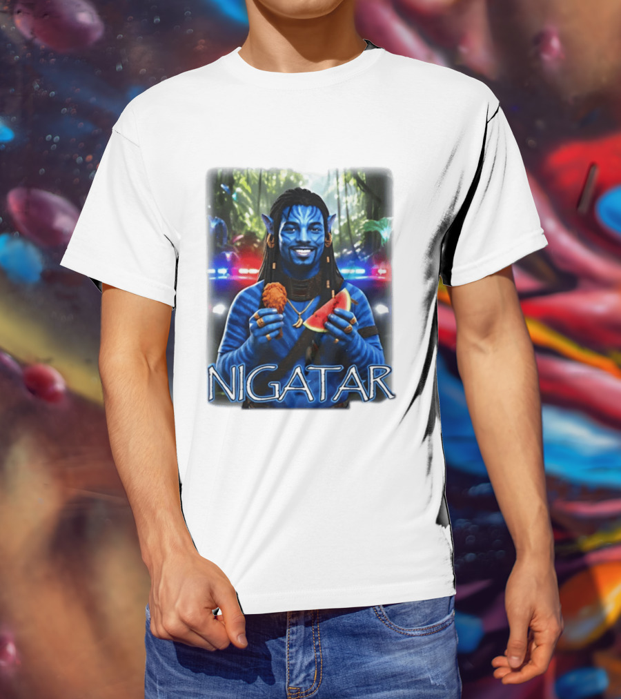 Nigatar Avatar Meme Watermelon And Chicken T-Shirt