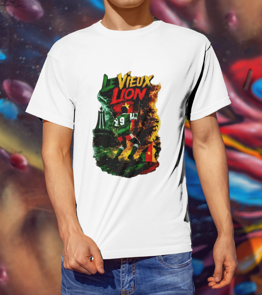 Le Vieux Lion Roger Milla Cameroon Football Icon T-Shirt